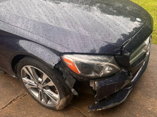 2017 Mercedes C300 — before repair